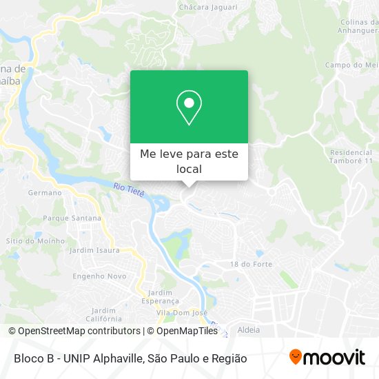 Bloco B - UNIP Alphaville mapa