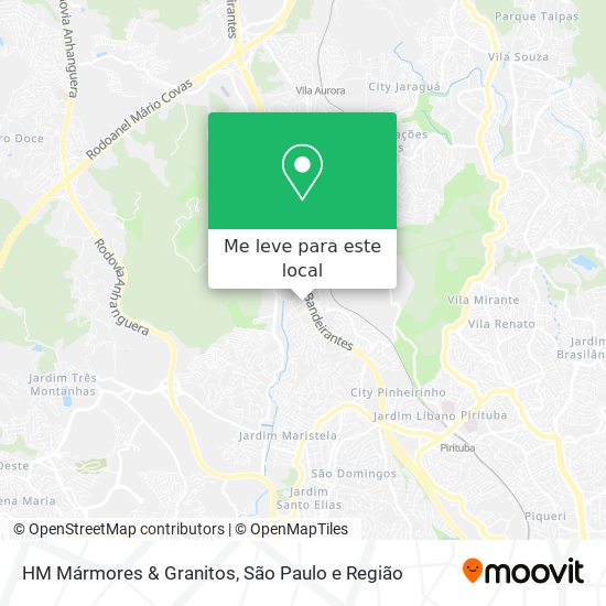 HM Mármores & Granitos mapa