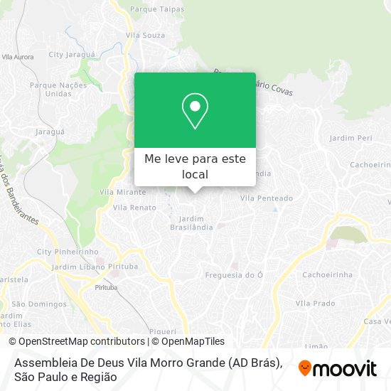 Assembleia De Deus Vila Morro Grande (AD Brás) mapa