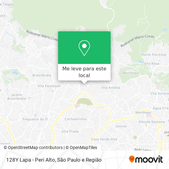128Y Lapa - Peri Alto mapa
