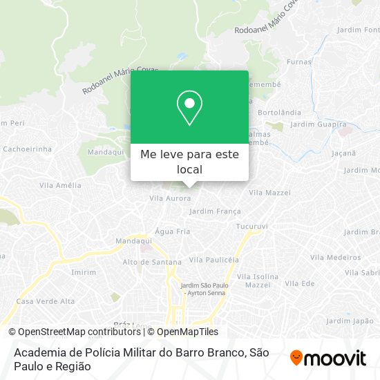 Academia de Polícia Militar do Barro Branco mapa