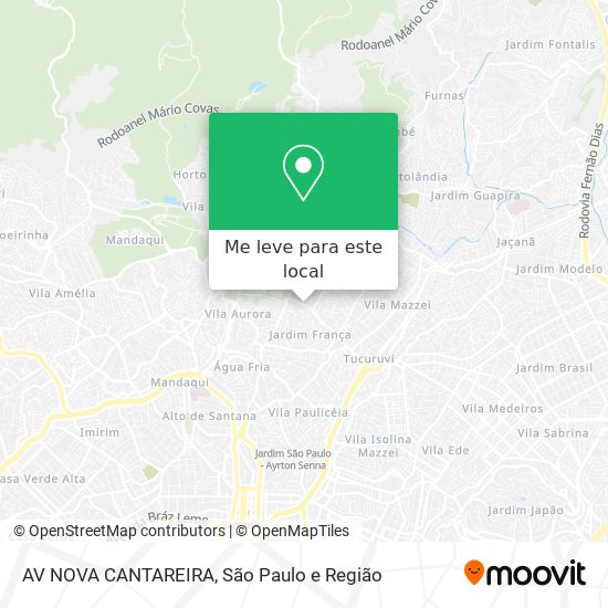 AV NOVA CANTAREIRA mapa