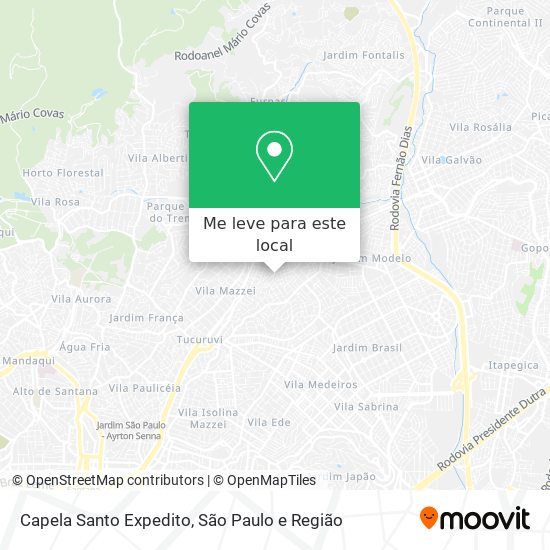 Capela Santo Expedito mapa