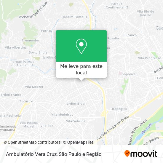 Ambulatório Vera Cruz mapa