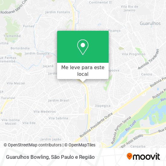 Guarulhos Bowling mapa