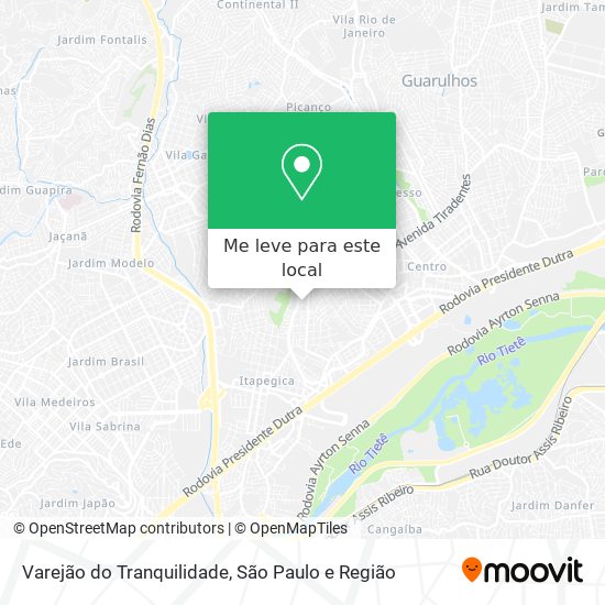Varejão do Tranquilidade mapa