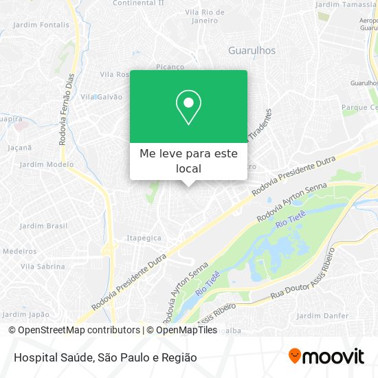Hospital Saúde mapa