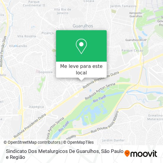 Sindicato Dos Metalurgicos De Guarulhos mapa