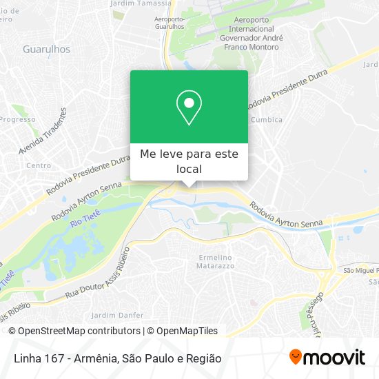 Linha 167 - Armênia mapa