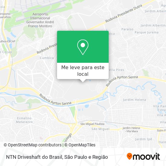 NTN Driveshaft do Brasil mapa