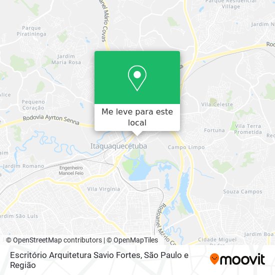 Escritório Arquitetura Savio Fortes mapa
