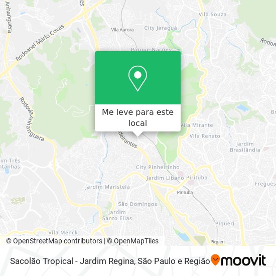 Sacolão Tropical - Jardim Regina mapa