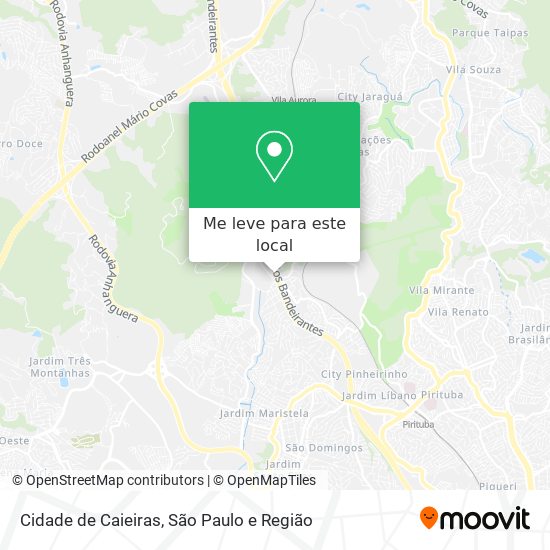 Cidade de Caieiras mapa