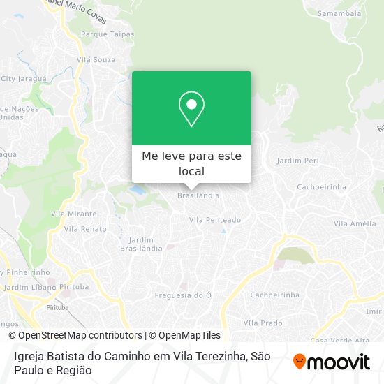 Igreja Batista do Caminho em Vila Terezinha mapa