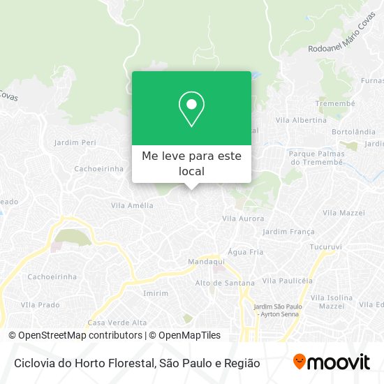 Ciclovia do Horto Florestal mapa