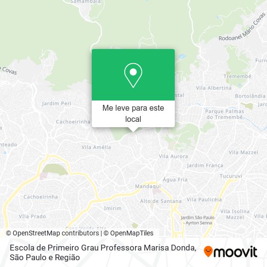 Escola de Primeiro Grau Professora Marisa Donda mapa