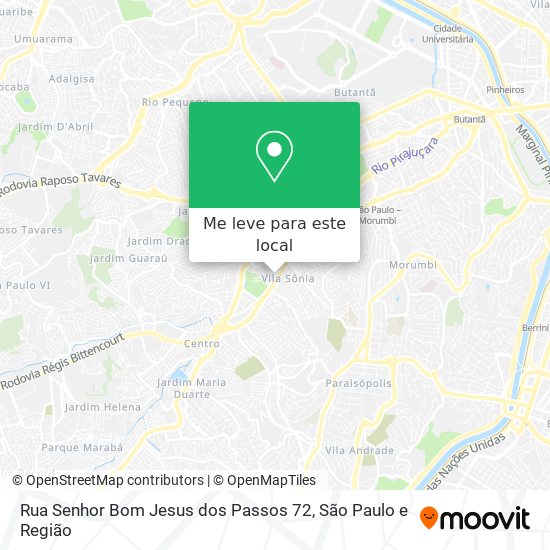 Rua Senhor Bom Jesus dos Passos 72 mapa