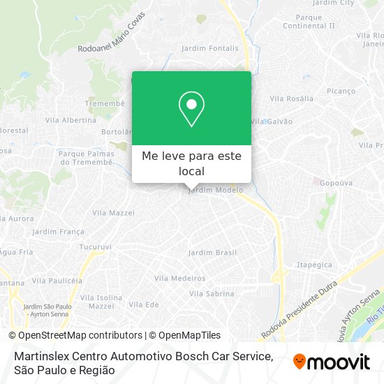 Martinslex Centro Automotivo Bosch Car Service mapa