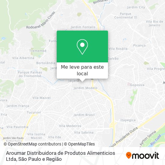 Aroumar Distribuidora de Produtos Alimenticios Ltda mapa