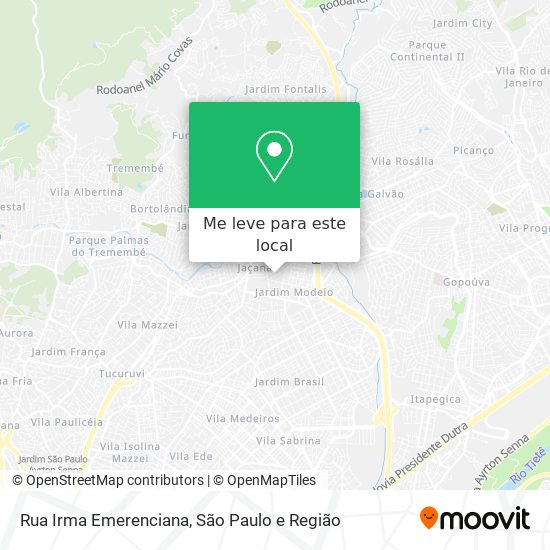 Rua Irma Emerenciana mapa