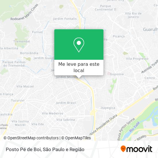 Posto Pé de Boi mapa