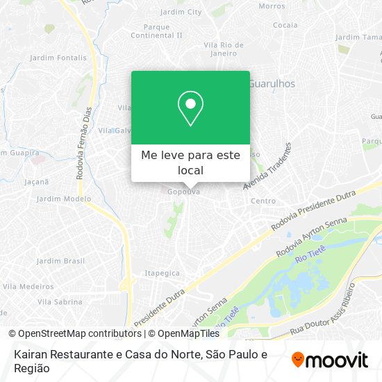 Kairan Restaurante e Casa do Norte mapa