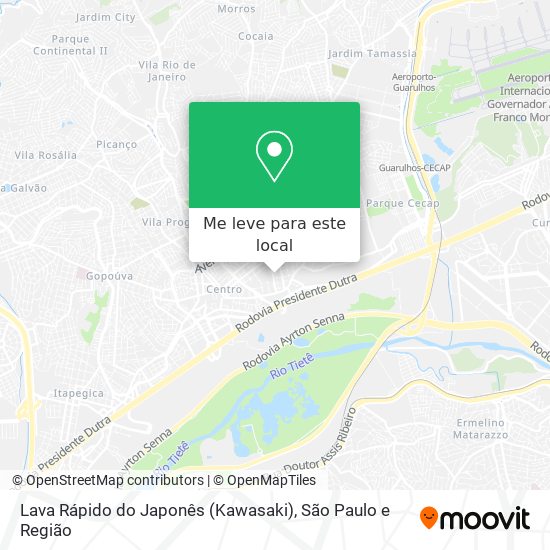 Lava Rápido do Japonês (Kawasaki) mapa