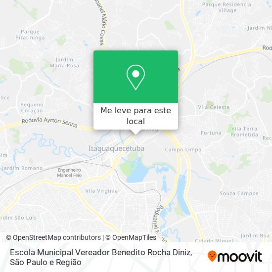 Escola Municipal Vereador Benedito Rocha Diniz mapa