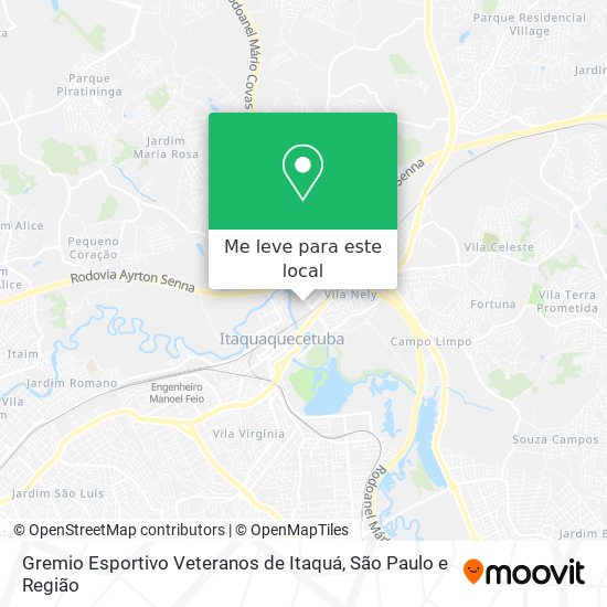 Gremio Esportivo Veteranos de Itaquá mapa