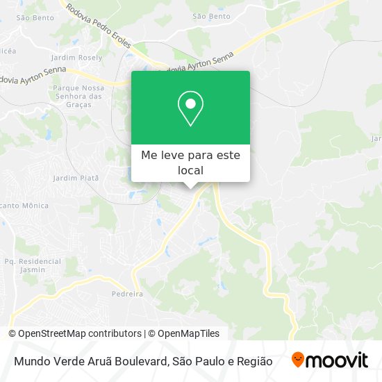 Mundo Verde Aruã Boulevard mapa