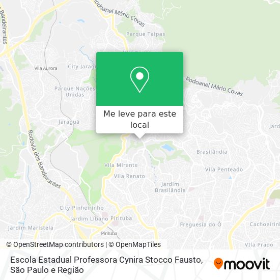 Escola Estadual Professora Cynira Stocco Fausto mapa