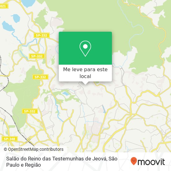 Salão do Reino das Testemunhas de Jeová mapa