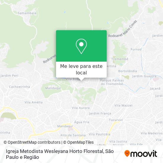 Igreja Metodista Wesleyana Horto Florestal mapa