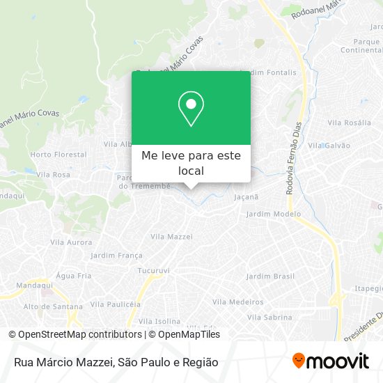 Rua Márcio Mazzei mapa