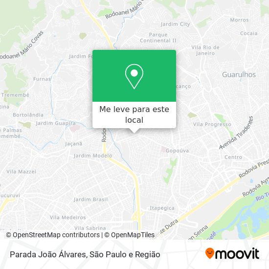 Parada João Álvares mapa