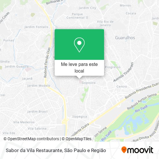 Sabor da Vila Restaurante mapa