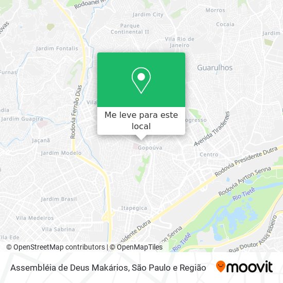 Assembléia de Deus Makários mapa