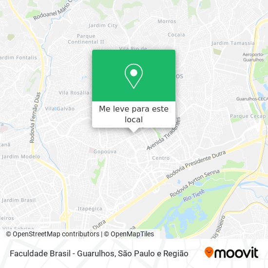 Faculdade Brasil - Guarulhos mapa