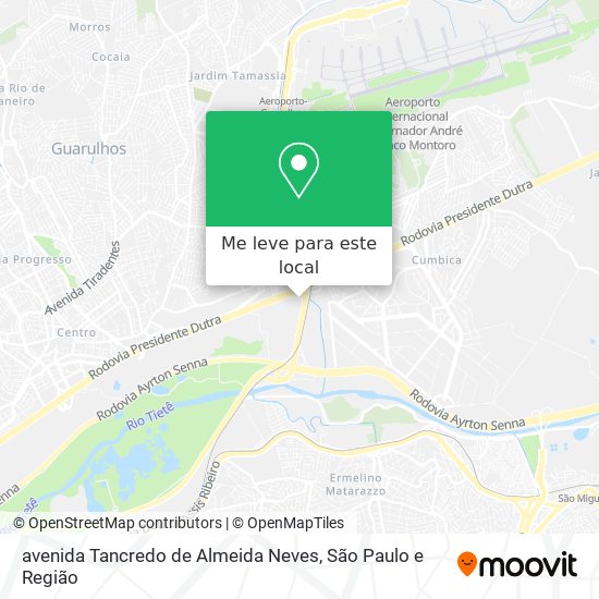 avenida Tancredo de Almeida Neves mapa