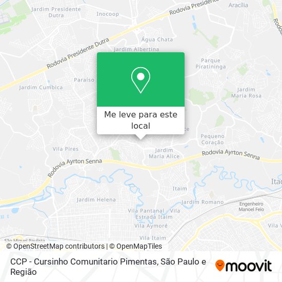 CCP - Cursinho Comunitario Pimentas mapa