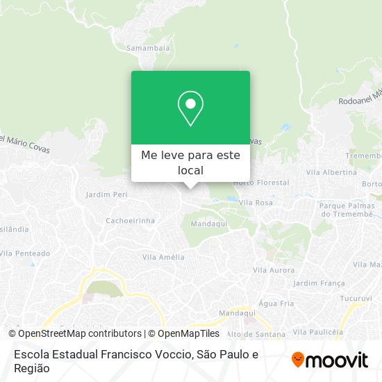 Escola Estadual Francisco Voccio mapa