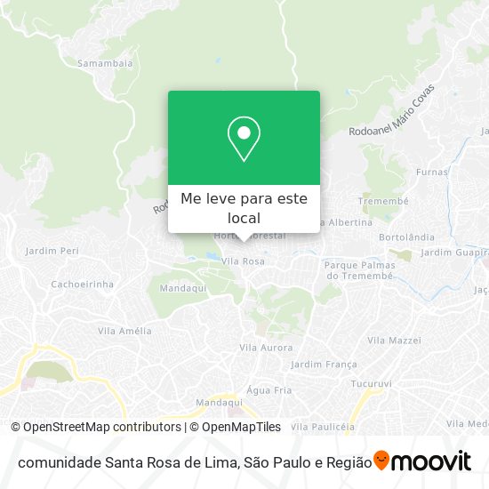 comunidade Santa Rosa de Lima mapa