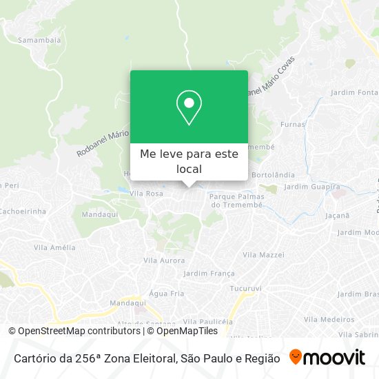 Cartório da 256ª Zona Eleitoral mapa