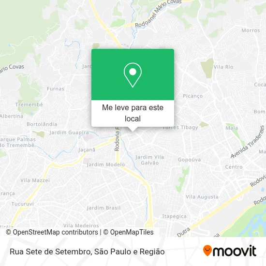 Rua Sete de Setembro mapa