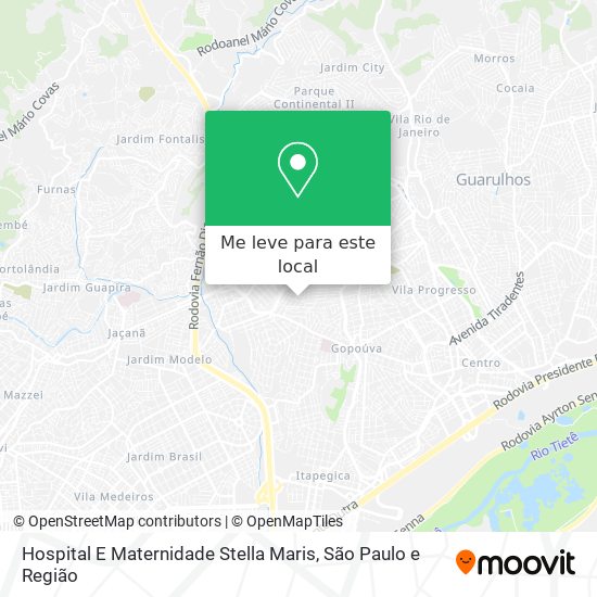 Hospital E Maternidade Stella Maris mapa