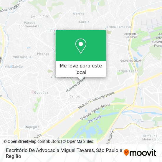 Escritório De Advocacia Miguel Tavares mapa