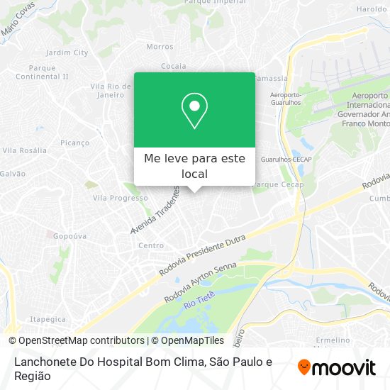 Lanchonete Do Hospital Bom Clima mapa