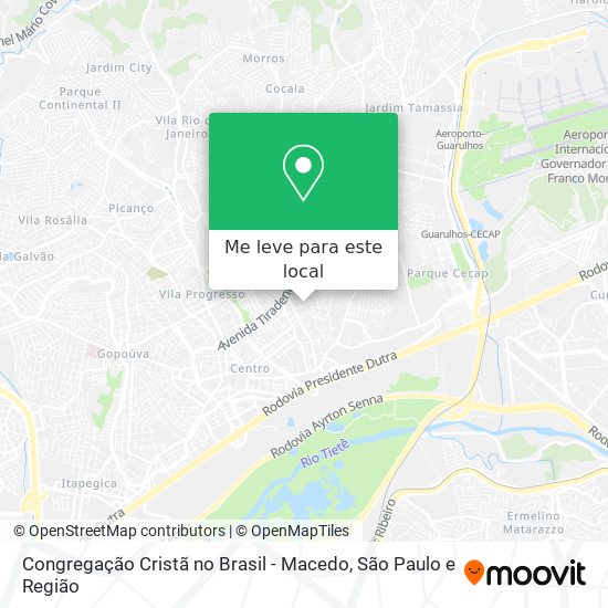 Congregação Cristã no Brasil - Macedo mapa