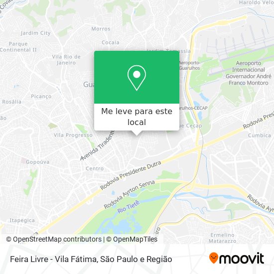 Feira Livre - Vila Fátima mapa