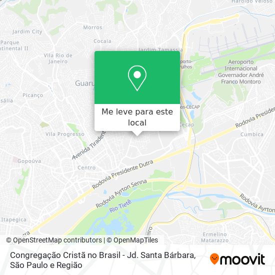 Congregação Cristã no Brasil - Jd. Santa Bárbara mapa